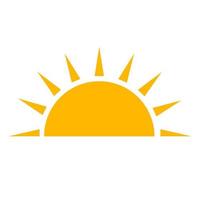 halv Sol är miljö ikon vektor. de solnedgång begrepp för grafisk design, logotyp, webb webbplats, social media, mobil app. vektor