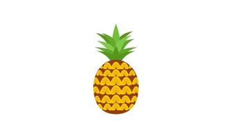 ananas logotyp. illustration av ananas frukt, sommar frukter, för en friska och naturlig liv. vektor