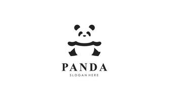 panda Björn silhuett logotyp design vektor mall