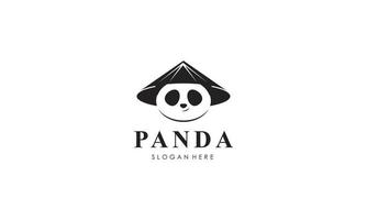 Panda-Bären-Silhouette-Logo-Design-Vektor-Vorlage vektor