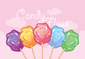 Flerfärgad Candy Floss Vector