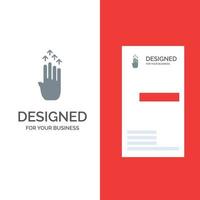 finger fyra gest pil upp grå logotyp design och företag kort mall vektor