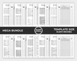 kdp Interior Bundle Fahrzeugwartungslogbuch einzigartige Designvorlage vektor