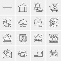 16 universelle Business-Icons Vektor kreative Icon-Illustration zur Verwendung in Web- und Mobilprojekten