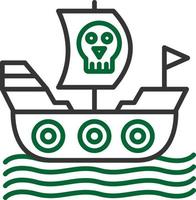 Piratenschiff kreatives Icon-Design vektor