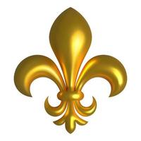 isolerat guld lilja illustration. mardi gras symbol vektor