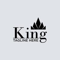 Buchstabe oder Wort König Serifenschrift mit einfacher und uqinue Krone der Königin kreatives Premium-Bild Grafiksymbol Logo Design abstraktes Konzept kostenloser Vektorbestand. bezogen auf Typografie oder elegant vektor