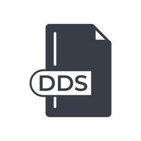 dds-Dateiformat-Symbol. DDS-Erweiterung gefülltes Symbol. vektor