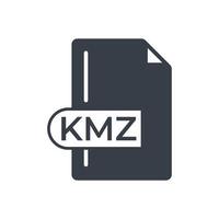 kmz-Dateiformat-Symbol. kmz-Erweiterung gefülltes Symbol. vektor