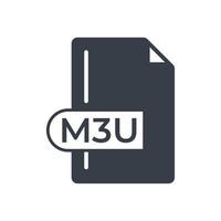 m3u-Dateiformat-Symbol. Mit m3u-Erweiterung gefülltes Symbol. vektor