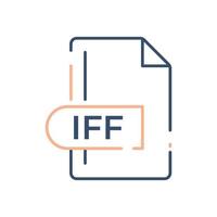 iff-Dateiformat-Symbol. Symbol für die iff-Erweiterungslinie. vektor