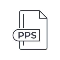 pps-Dateiformat-Symbol. Symbol für die PPS-Erweiterungslinie. vektor