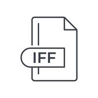 iff-Dateiformat-Symbol. Symbol für die iff-Erweiterungslinie. vektor