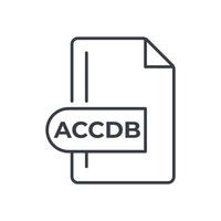 accdb fil formatera ikon. accdb förlängning linje ikon. vektor