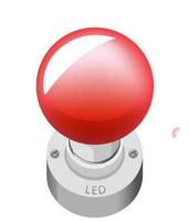 LED-Objekt-Cartoon-Stil lokalisiert auf weißem Hintergrund vektor
