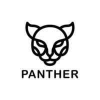 Pantherkopf Umriss Vektor-Logo vektor