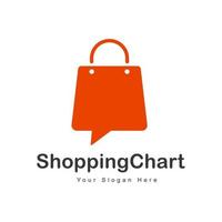 Shopping-Chat-Vektor-Logo vektor