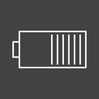 einzigartiges Symbol für die Batterievektorlinie vektor