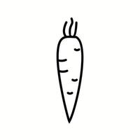 einzigartiges Symbol für Karottenvektorlinie vektor