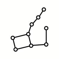 unik konstellation vektor linje ikon