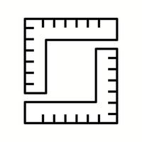 einzigartiges Symbol für die Messvektorlinie vektor