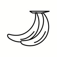 einzigartiges Symbol für Bananenvektorlinie vektor