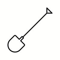Einzigartiges Symbol für die Schaufelvektorlinie vektor