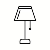 einzigartiges Symbol für die Vektorlinie der Lampe vektor