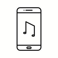 unik musik app vektor linje ikon