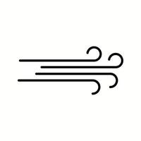 einzigartiges Symbol für die Windvektorlinie vektor