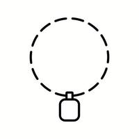 Symbol für einzigartige Kettenvektorlinie vektor