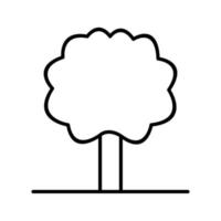 unik träd jag vektor linje ikon