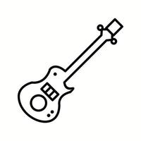 Einzigartiges Symbol für die Vektorlinie der E-Gitarre vektor