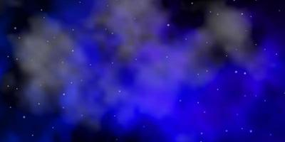 dunkelblaues Vektormuster mit abstrakten Sternen. vektor
