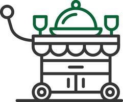 Food Cart kreatives Icon-Design vektor