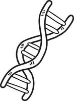 handgezeichnete gene und dna-illustration vektor