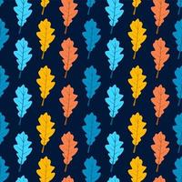 höst löv sömlös mönster bakgrund uppsättning vektor