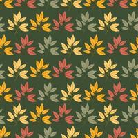 Herbstlaub Musterdesign Hintergrundset vektor