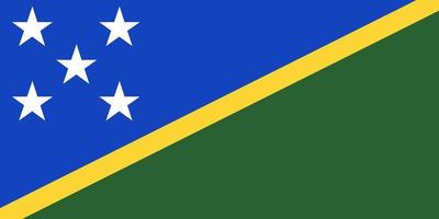 Flagge der Salomonen. offizielle Farben und Proportionen. vektor