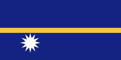 Nauru-Flagge. offizielle Farben und Proportionen. vektor