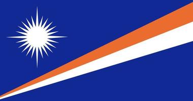 Flagge der Marshallinseln. offizielle Farben und Proportionen. vektor
