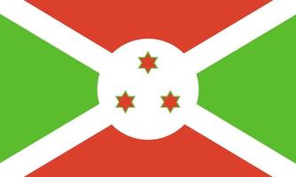 Burundi-Flagge. offizielle Farben und Proportionen. vektor