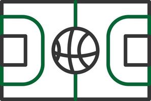 Basketballplatz kreatives Icon-Design vektor