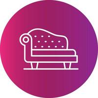 Chaiselongue kreatives Icon-Design vektor