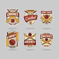 cricket logotyp samling vektor