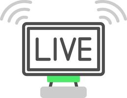 kreatives Icon-Design für Live-Streaming vektor