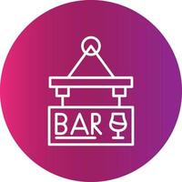 Bar-Schild kreatives Icon-Design vektor