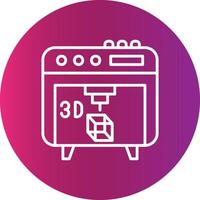 3D-Drucker kreatives Icon-Design vektor