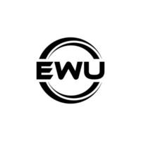 ewu brev logotyp design i illustration. vektor logotyp, kalligrafi mönster för logotyp, affisch, inbjudan, etc.