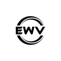 ewv-Buchstaben-Logo-Design in Abbildung. Vektorlogo, Kalligrafie-Designs für Logo, Poster, Einladung usw. vektor